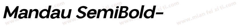 Mandau SemiBold字体转换